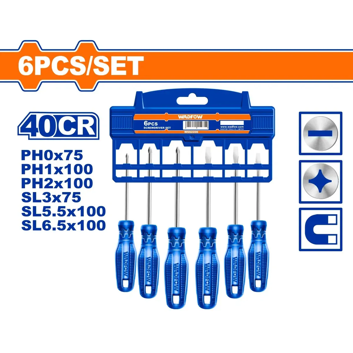 imgi_12_WSS2206 WADFOW 6 Pcs screwdriver set WSS2206 - Image 1