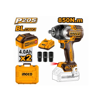 Ingco Cordless impact wrench 20v CIWLI2085