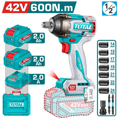 Total 42V Cordless Impact Wrench TIWLI42602 Total 42V Cordless Impact Wrench TIWLI42602